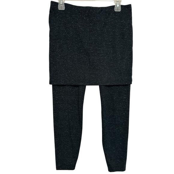 Cabi Skirt Leggings Spacedye Charcoal M'Leggings Skirted Pull On #3210 Size S - Picture 2 of 9